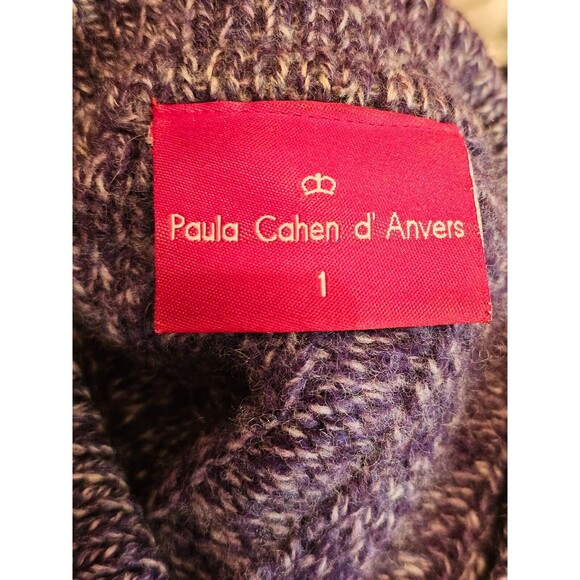Vintage Paula Cahen d'Anvers Purple Cardigan Jacket 100% Wool Size 1 *READ - Picture 11 of 12